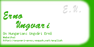 erno ungvari business card